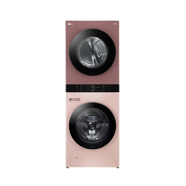 [LG]  트롬 워시타워 오브제 컬렉션 세탁기+건조기  (핑크+레드우드)